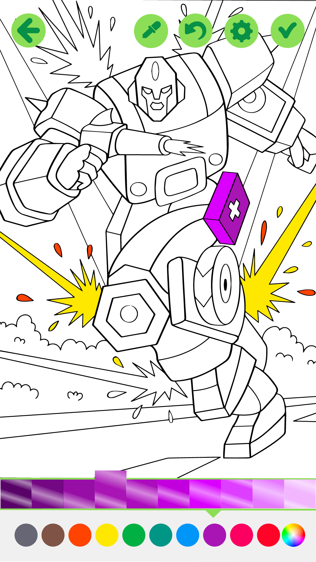 اسکرین شات 5 برنامه Robots City Coloring for Boys