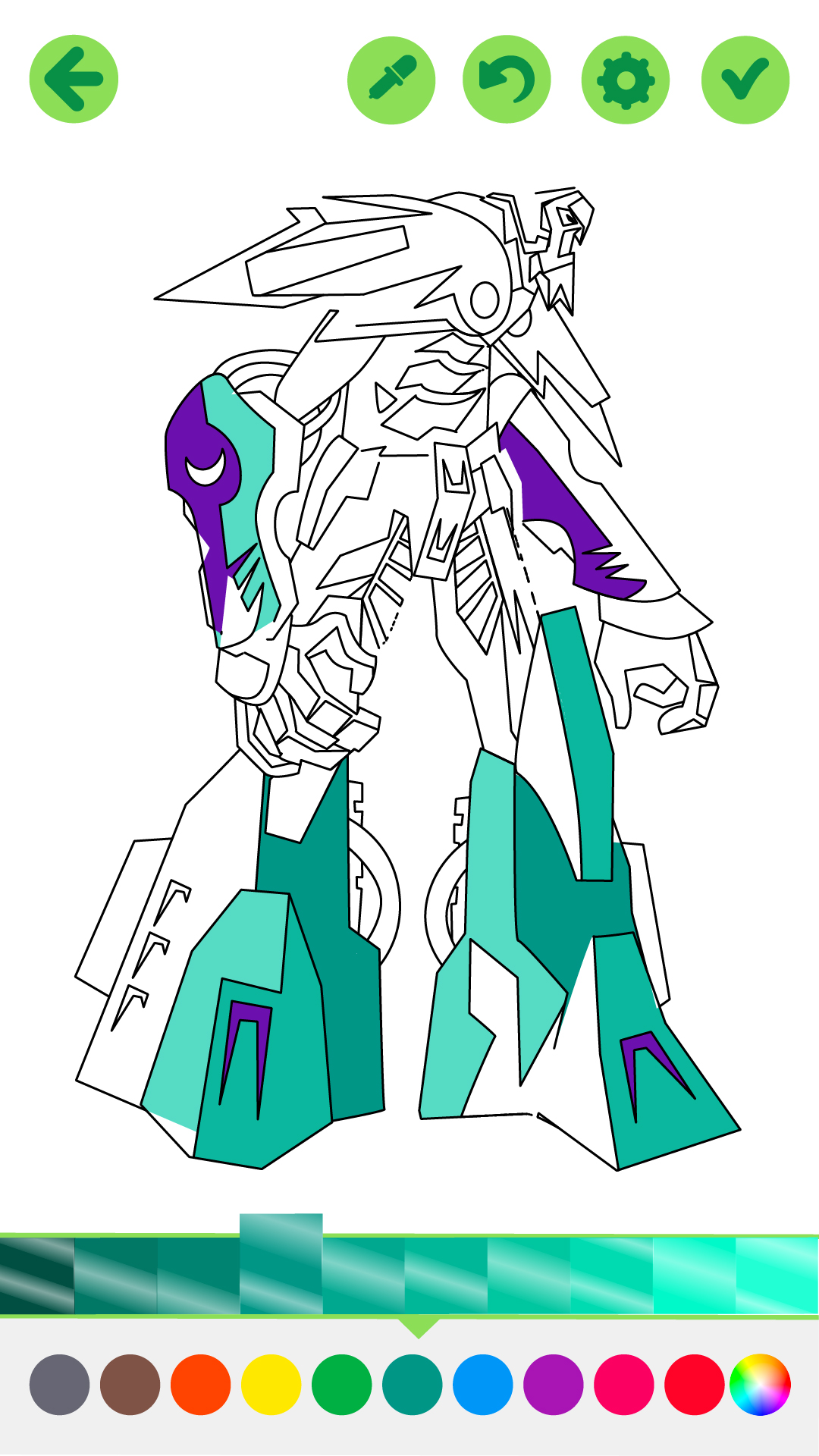 اسکرین شات 4 برنامه Robots City Coloring for Boys