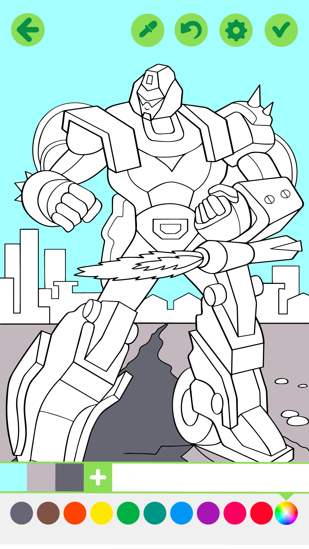 اسکرین شات 3 برنامه Robots City Coloring for Boys