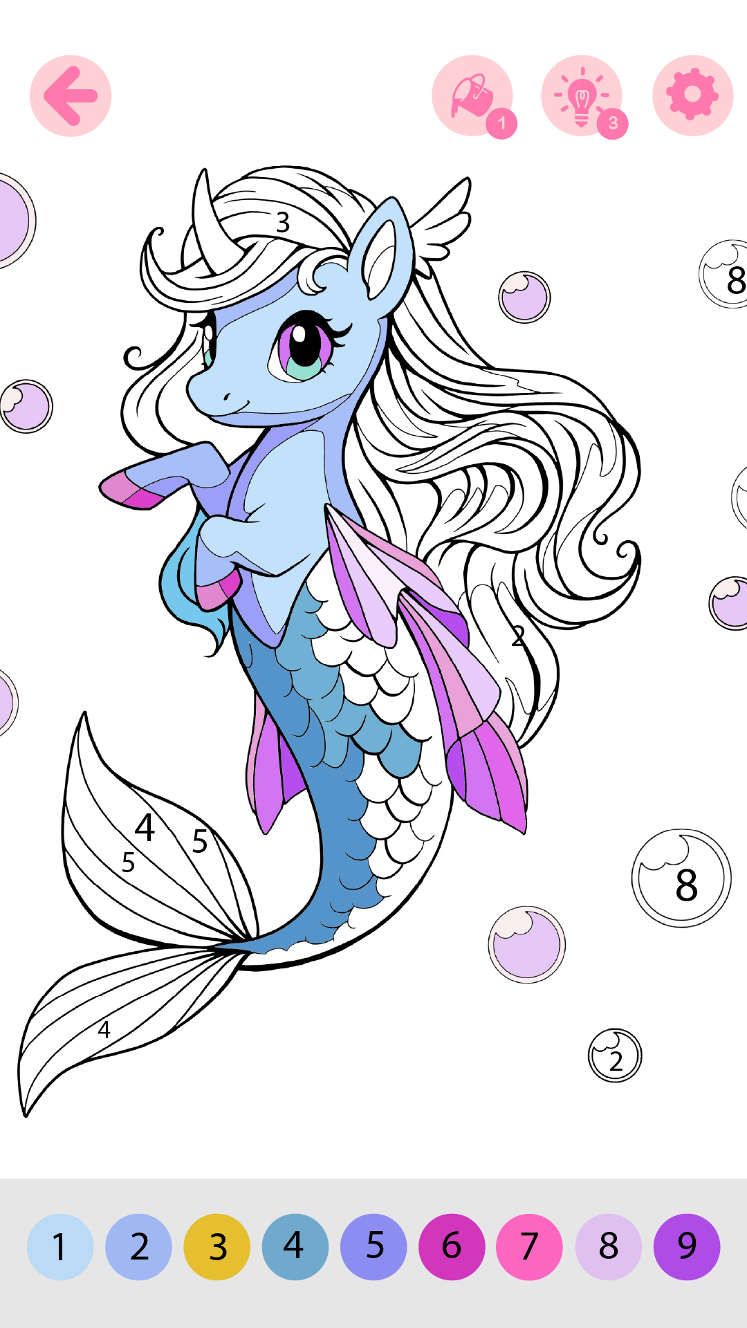 اسکرین شات 2 بازی My Little Unicorn by Numbers