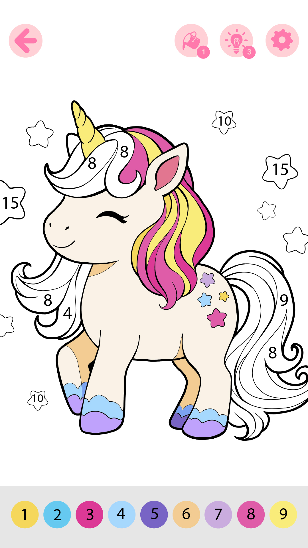 اسکرین شات 4 بازی My Little Unicorn by Numbers