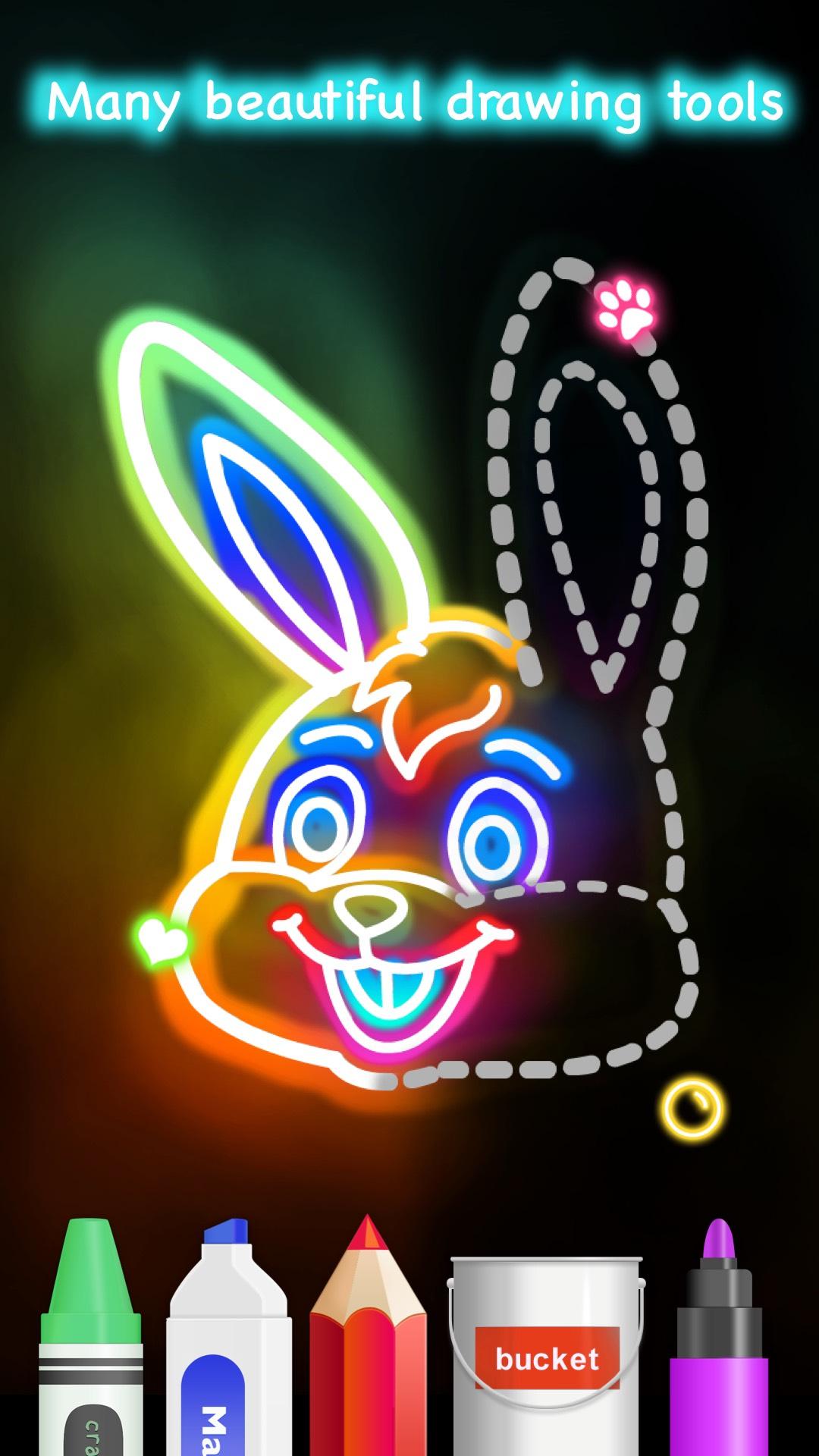 اسکرین شات 4 بازی Learn to Draw Glow Cartoon