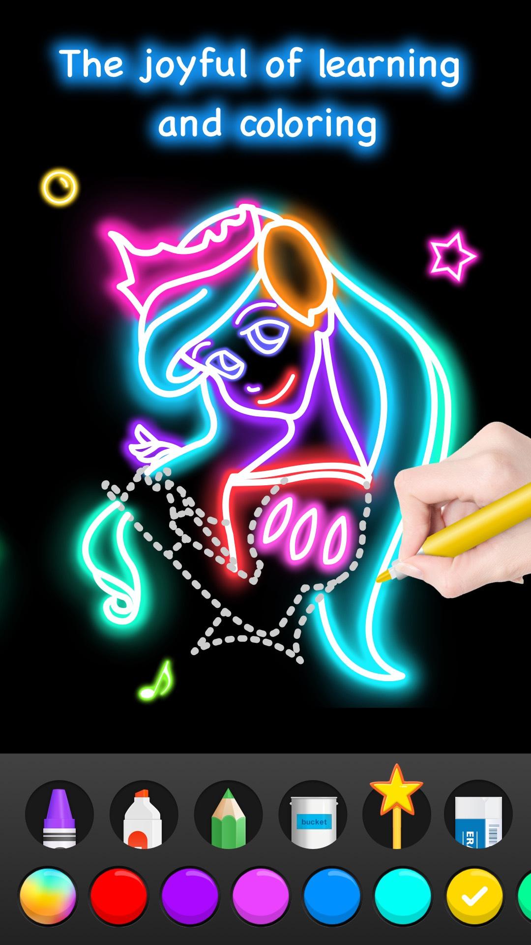 اسکرین شات 6 بازی Learn to Draw Glow Cartoon