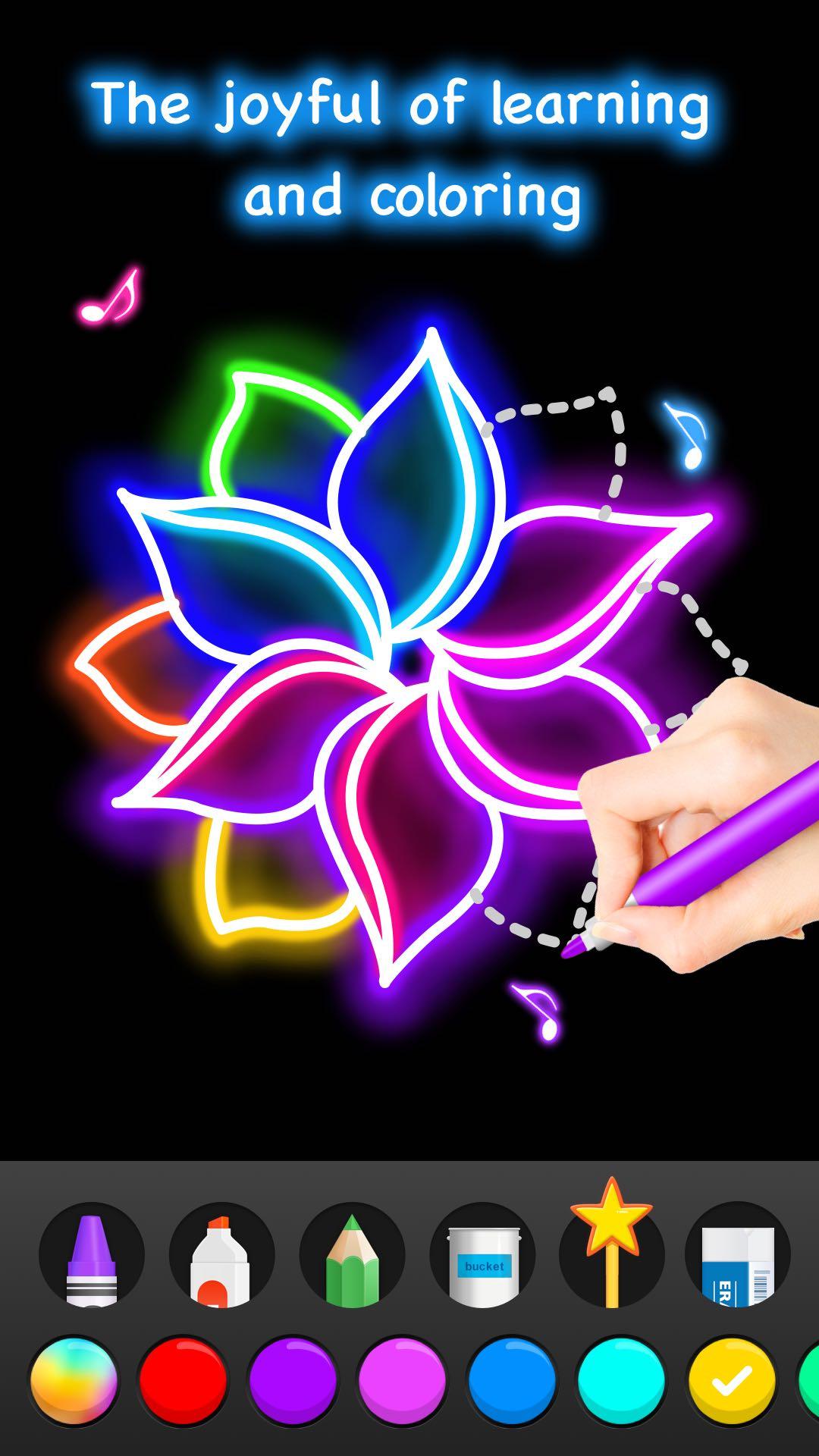 اسکرین شات 6 بازی Learn To Draw Glow Flower