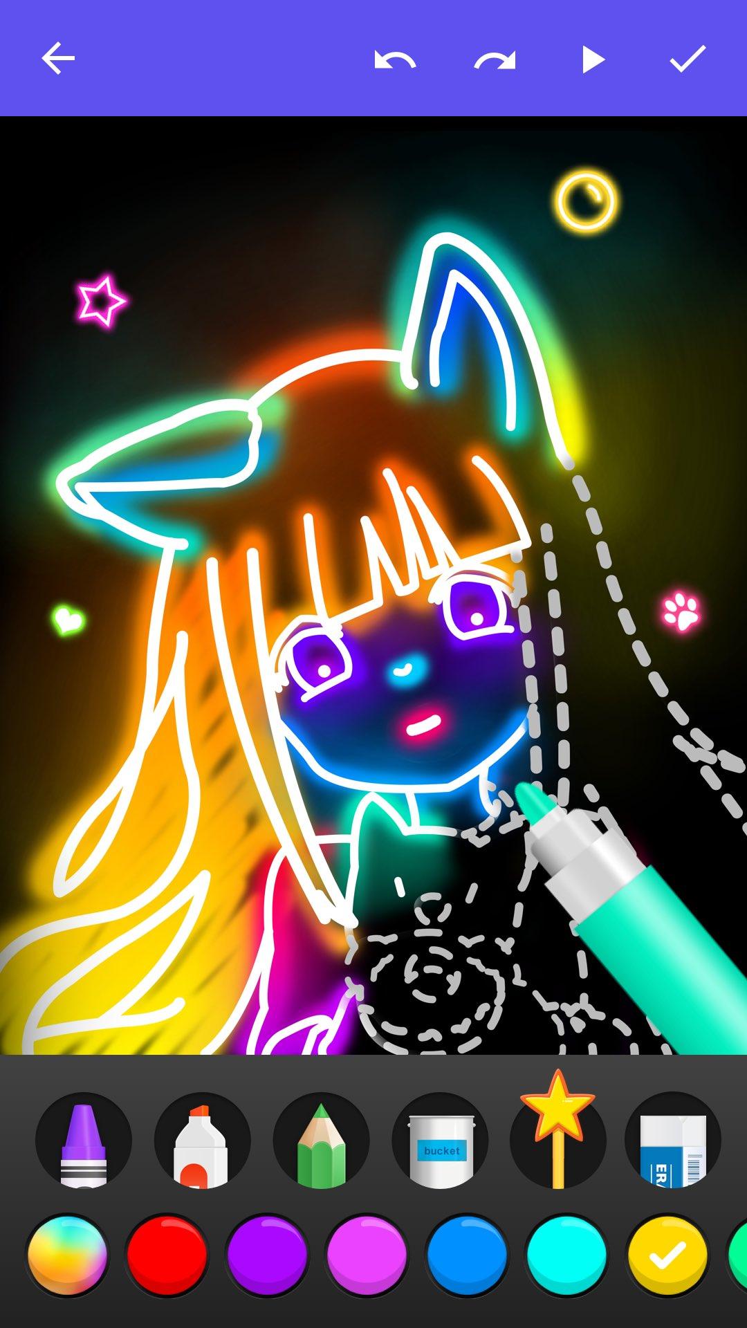 اسکرین شات 3 برنامه Draw Glow Comics