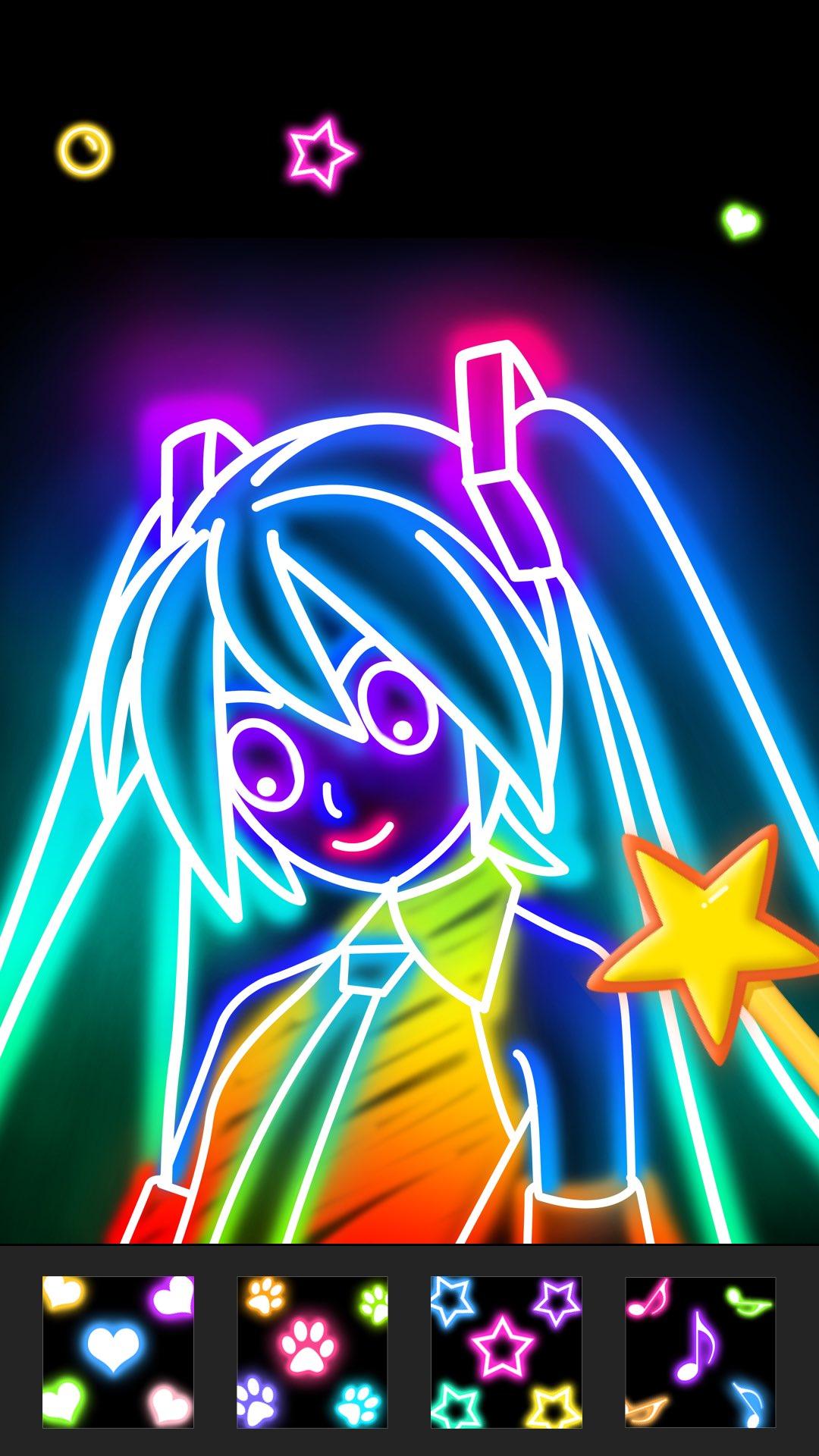 اسکرین شات 5 برنامه Draw Glow Comics