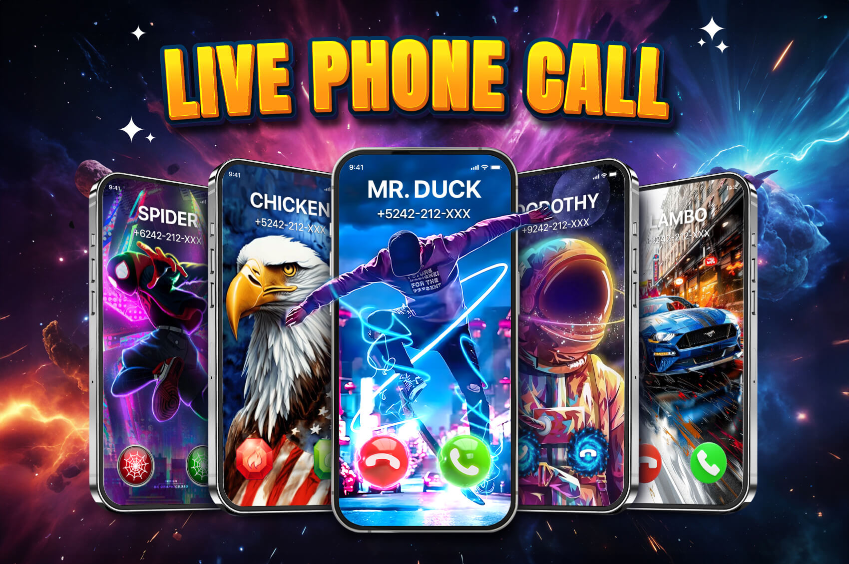 اسکرین شات 3 برنامه Color Phone: Call Screen Theme
