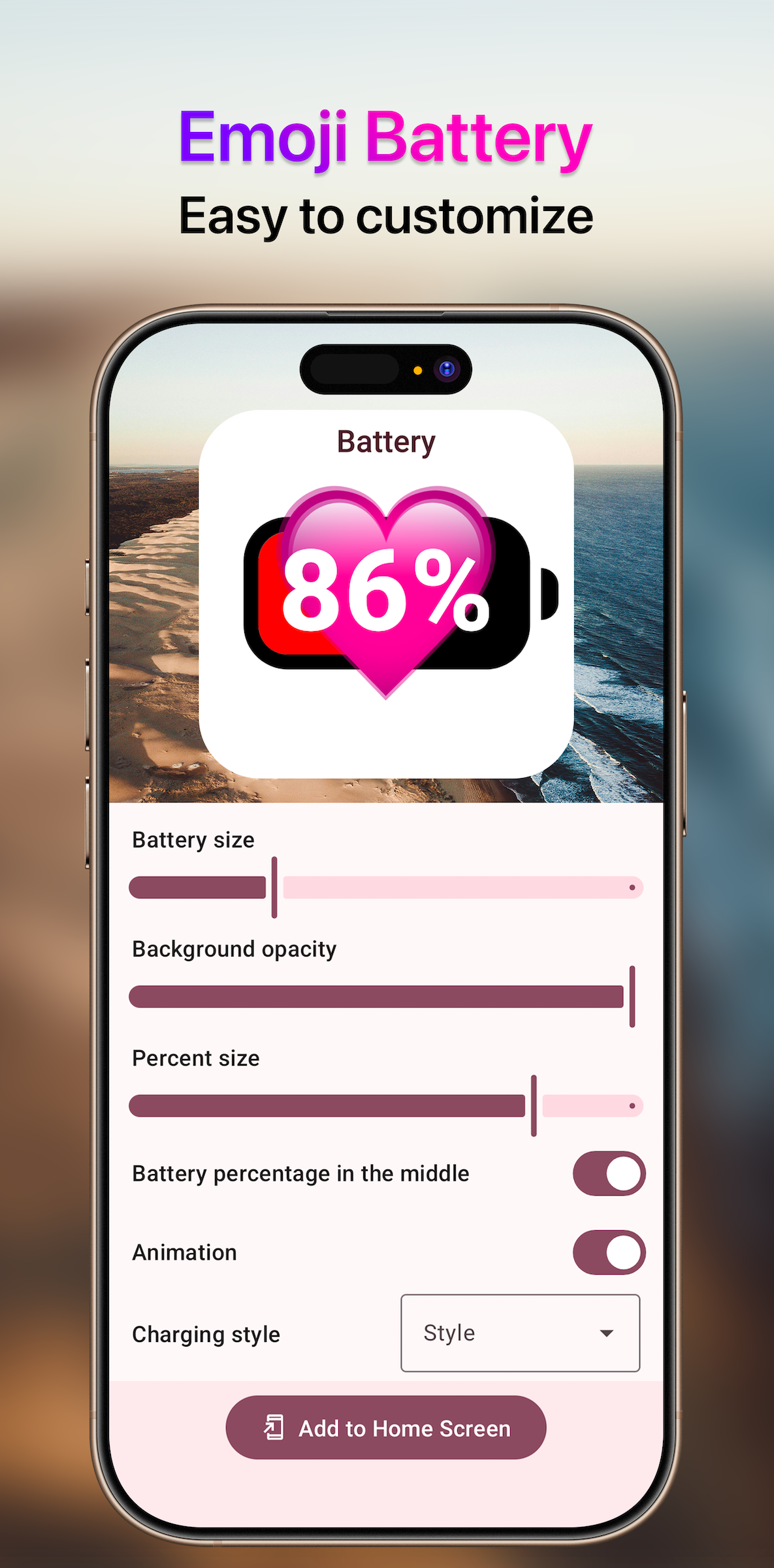 اسکرین شات 3 برنامه Emoji Battery Widget