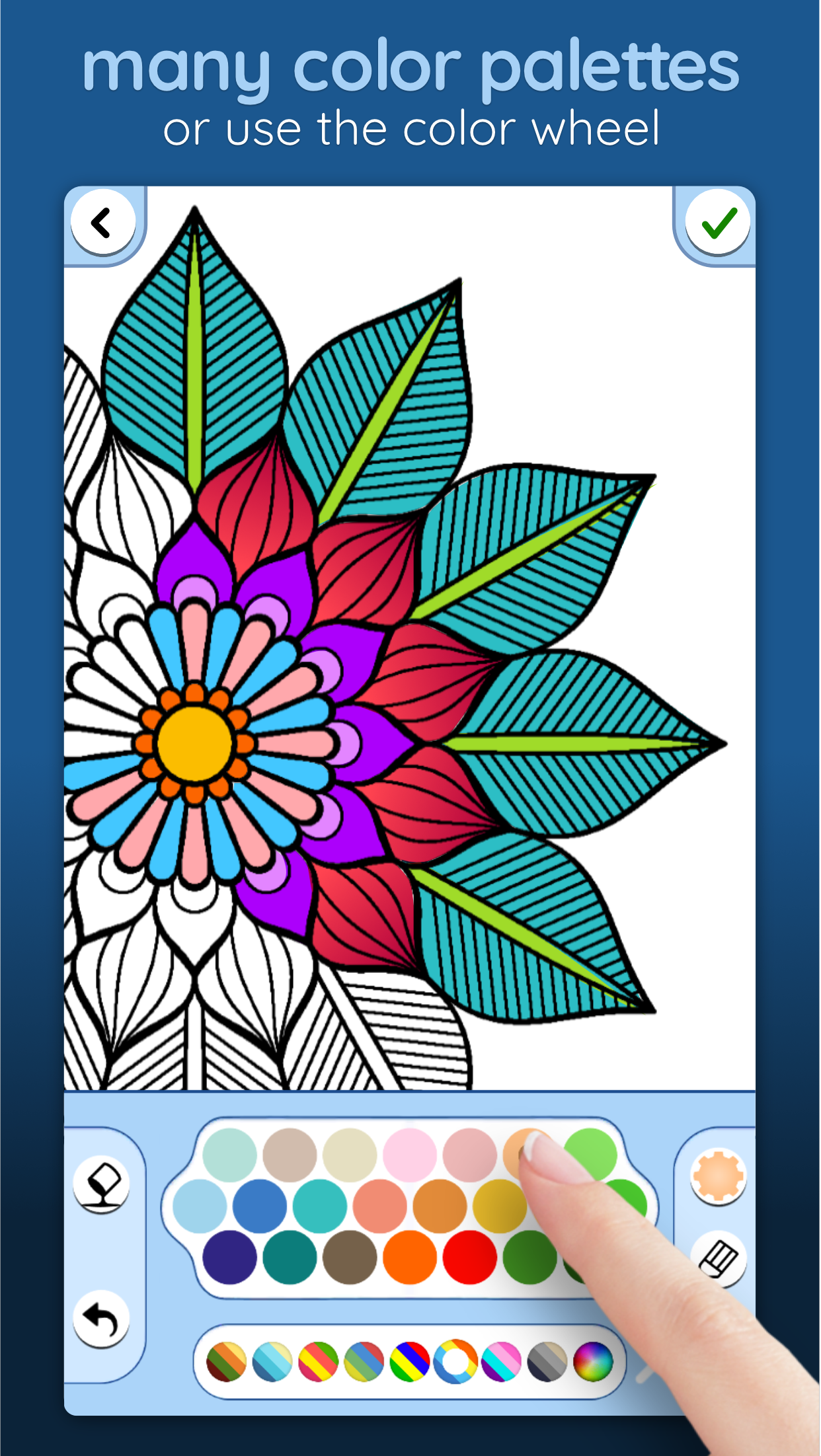 اسکرین شات 1 برنامه Coloring Book for Adults