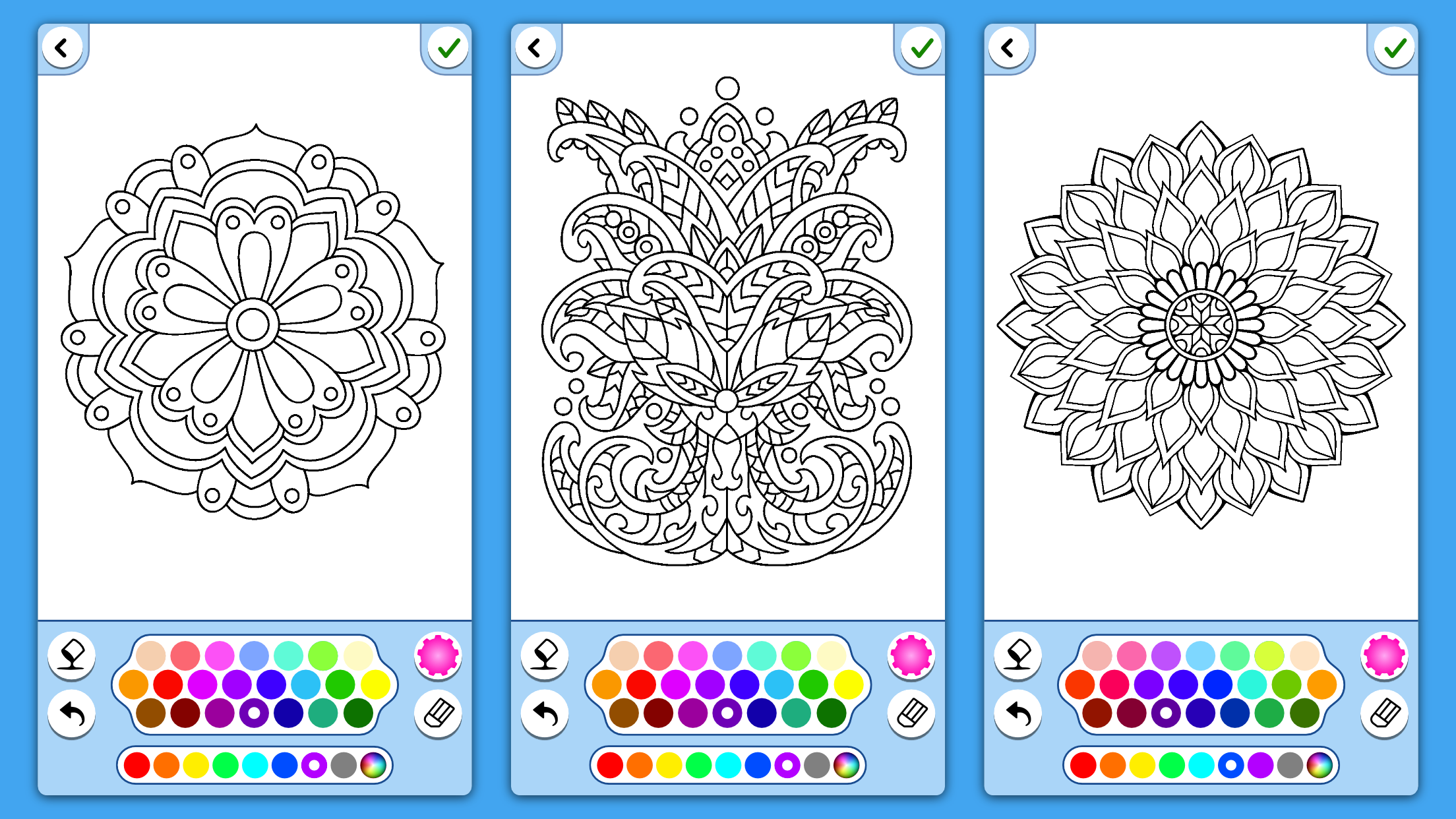 اسکرین شات 8 بازی Flowers Mandala coloring book