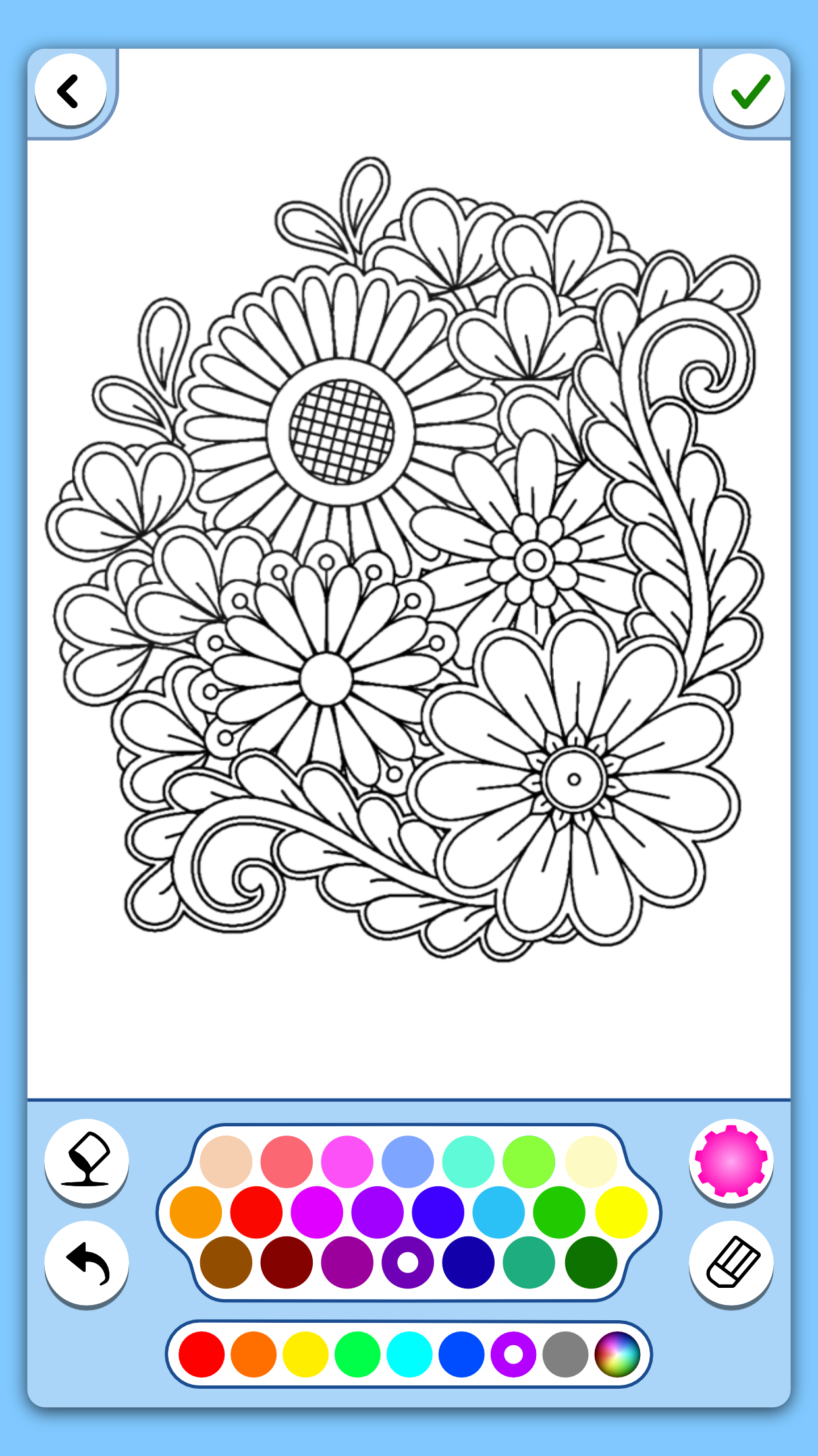 اسکرین شات 4 بازی Flowers Mandala coloring book