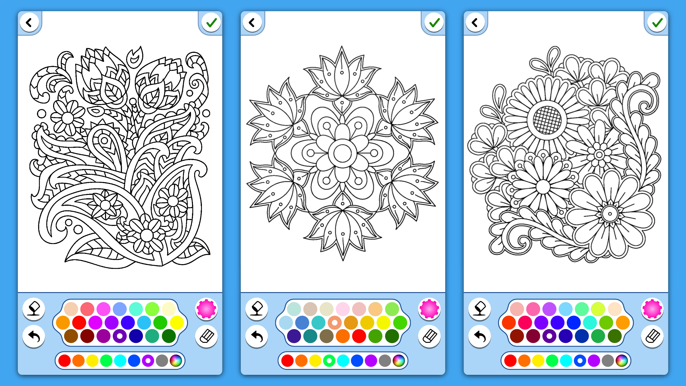 اسکرین شات 7 بازی Flowers Mandala coloring book