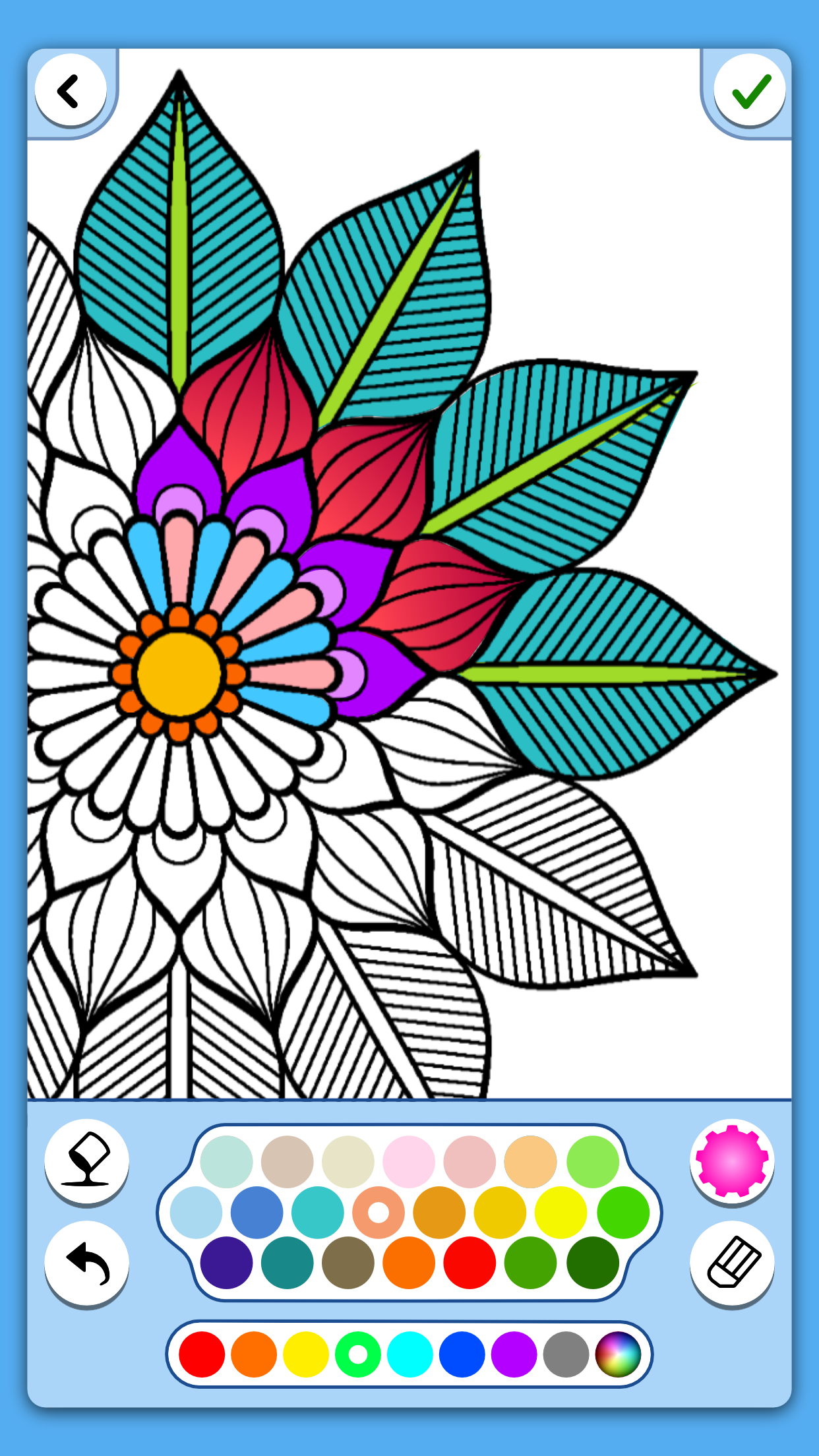 اسکرین شات 2 بازی Flowers Mandala coloring book