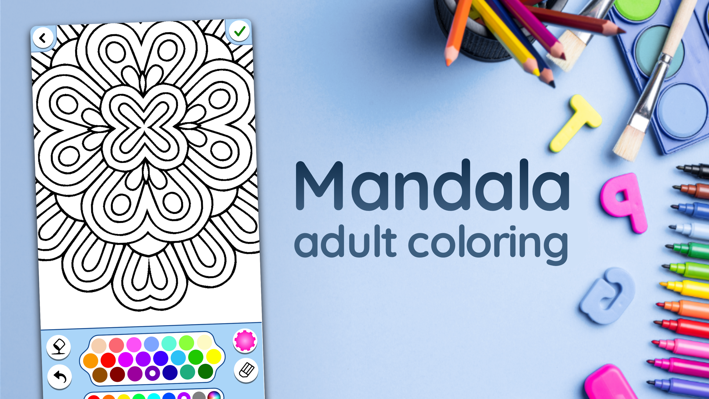 اسکرین شات 8 برنامه Mandala coloring book adults