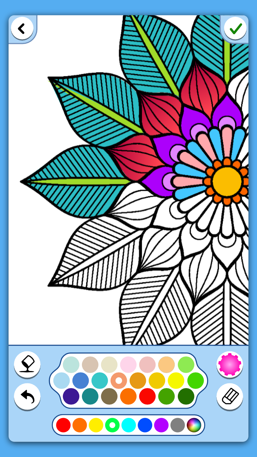 اسکرین شات 1 برنامه Mandala coloring book adults
