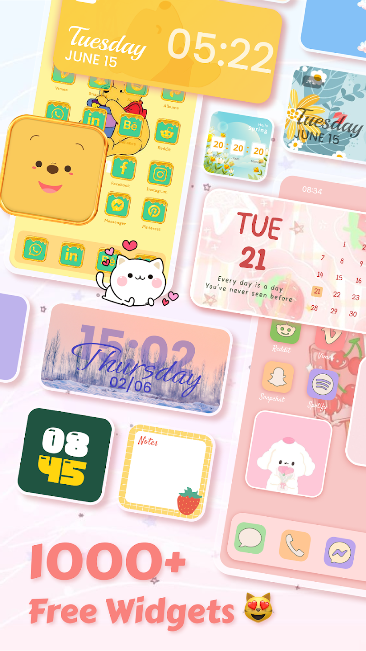 اسکرین شات 1 برنامه Colorful Widget - Magic Widget