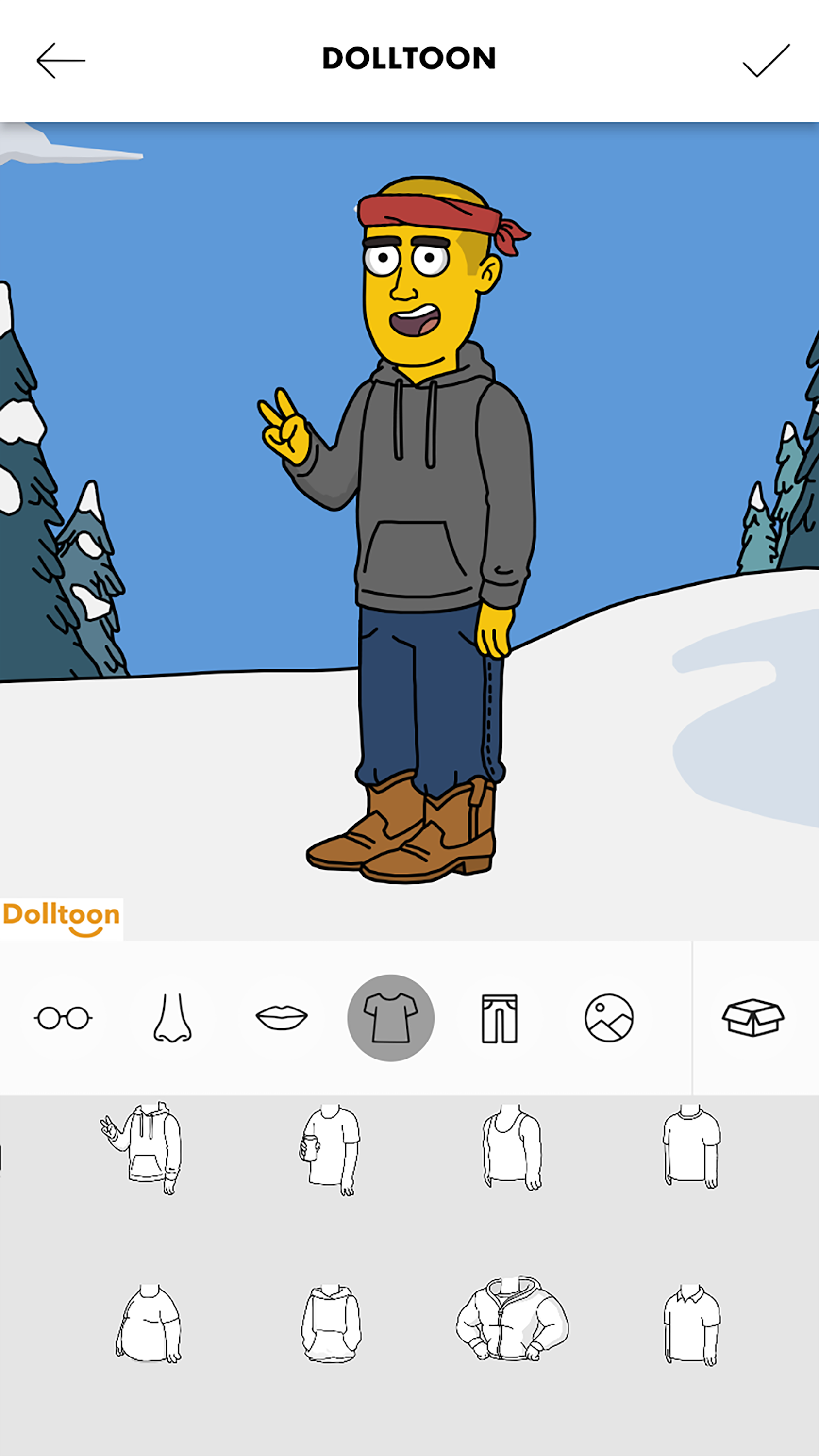 اسکرین شات 4 برنامه Dolltoon - Cartoon Creator