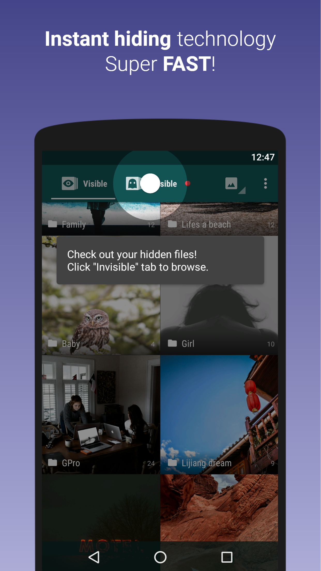 اسکرین شات 3 برنامه Hide Something: photos, videos