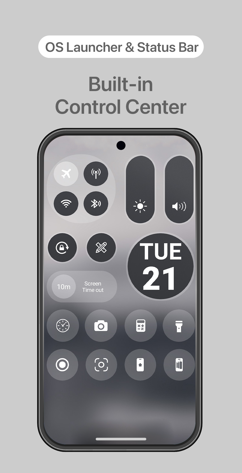 اسکرین شات 2 برنامه OS Launcher with Status Bar