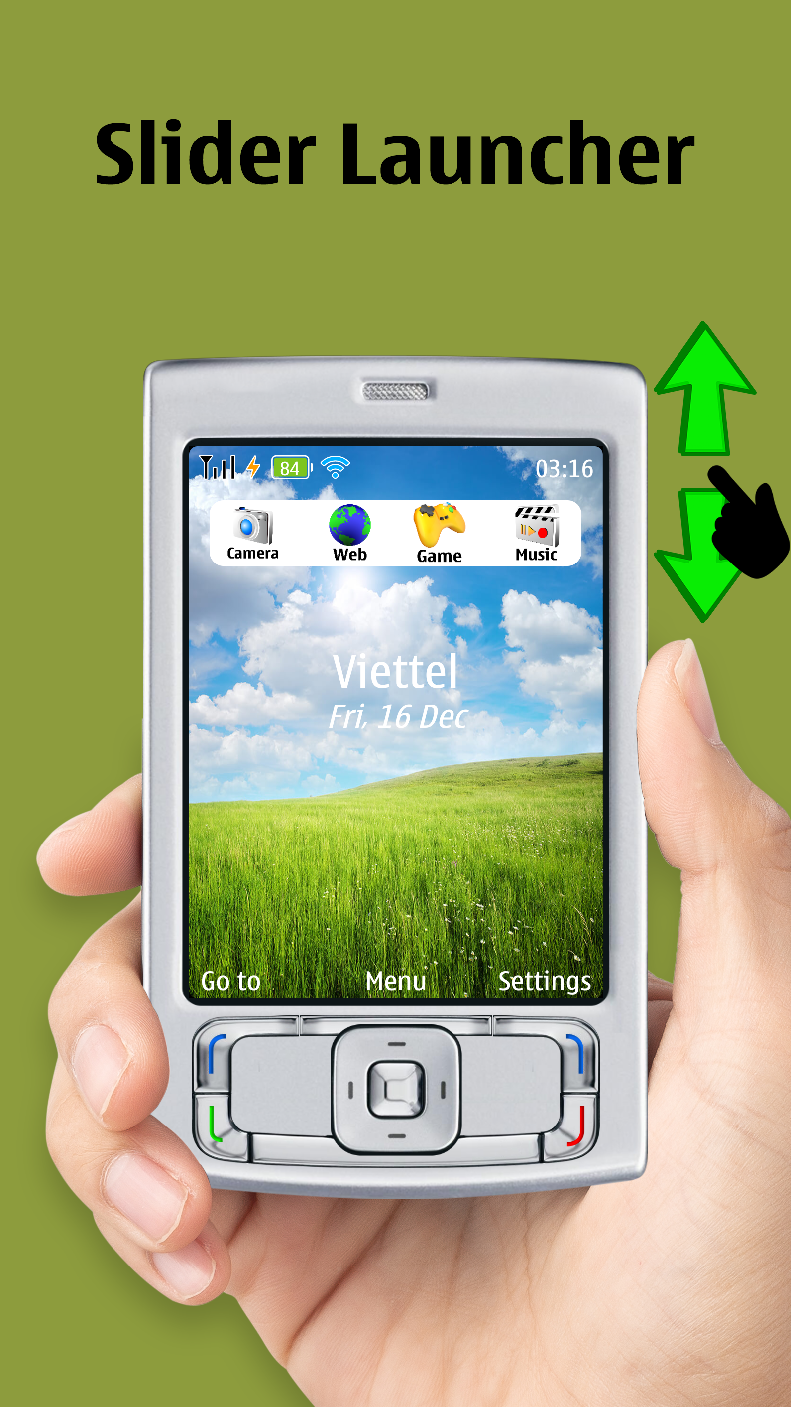 اسکرین شات 1 برنامه Nokia N95 Style Launcher