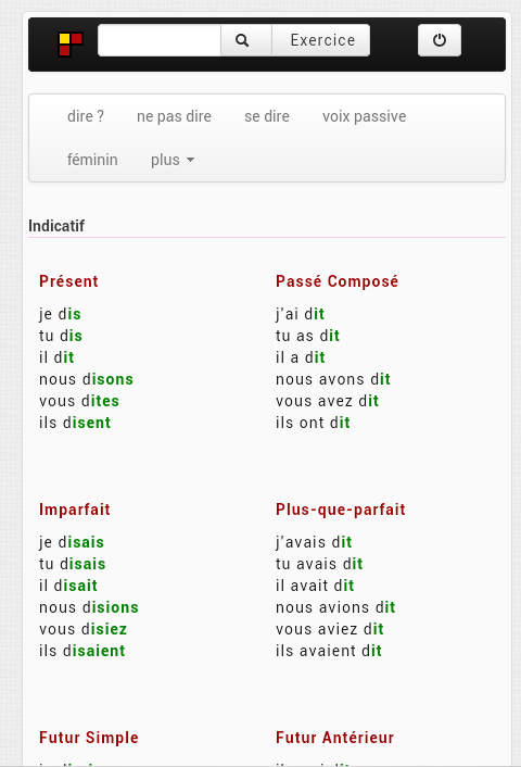 اسکرین شات 4 برنامه French Conjugation