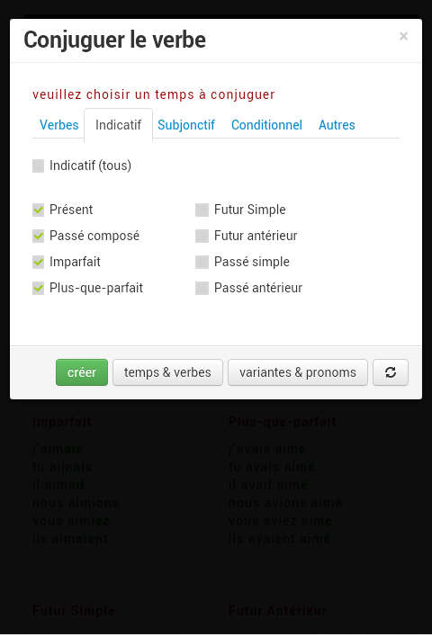 اسکرین شات 5 برنامه French Conjugation