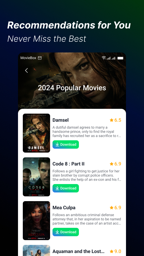 اسکرین شات 4 برنامه MovieBox - Movies & TV Shows