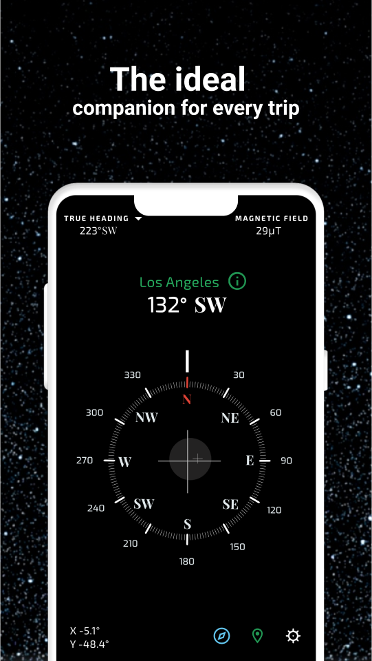 اسکرین شات 4 برنامه Compass: Direction Compass