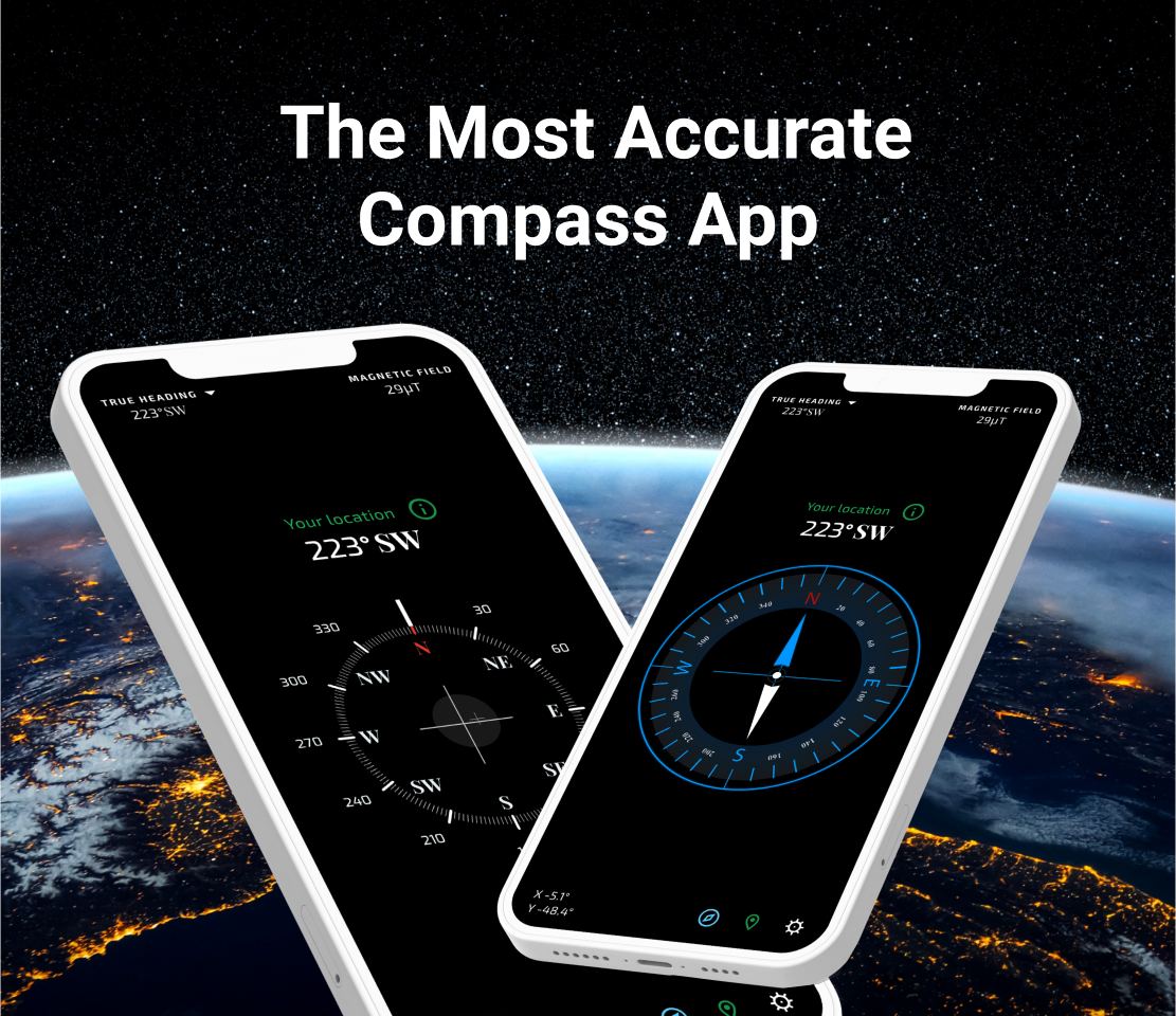 اسکرین شات 1 برنامه Compass: Direction Compass