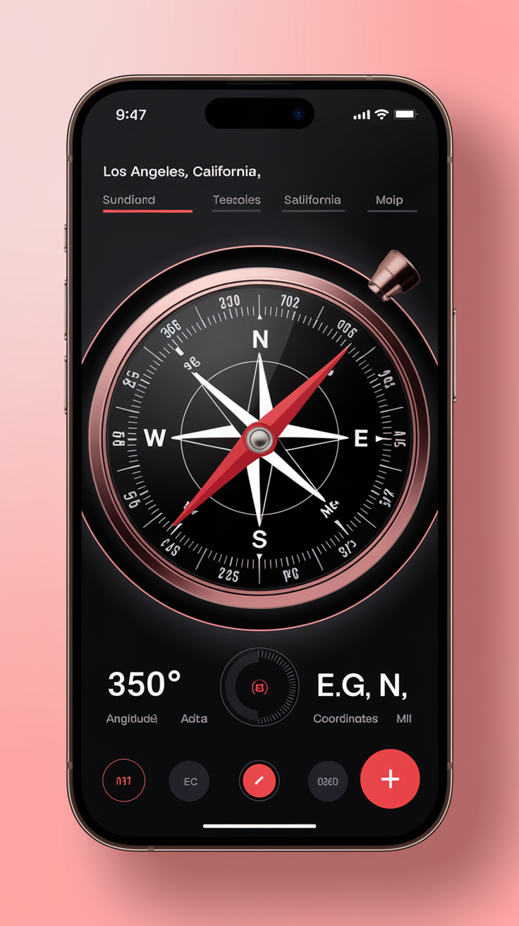 اسکرین شات 5 برنامه Compass app - Accurate Compass