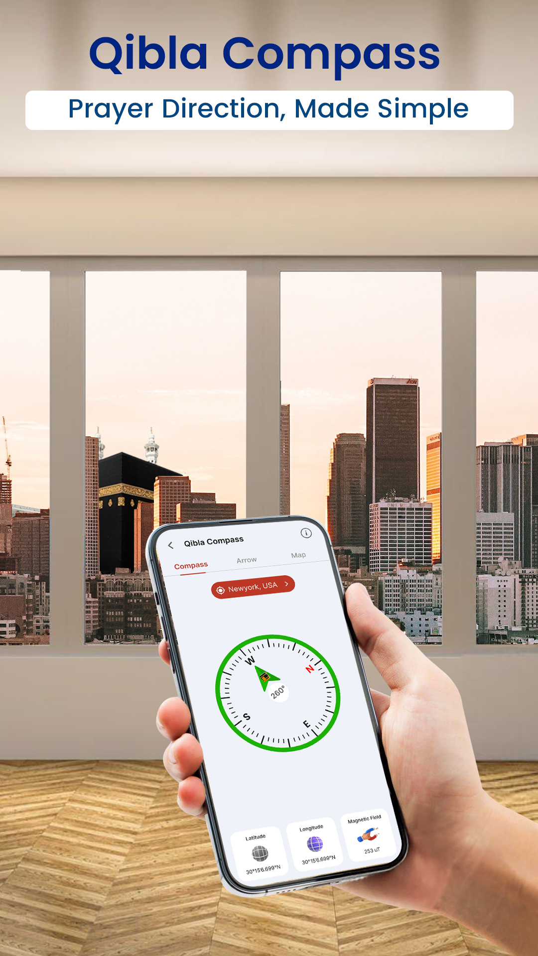 اسکرین شات 5 برنامه Compass App: Compass Direction