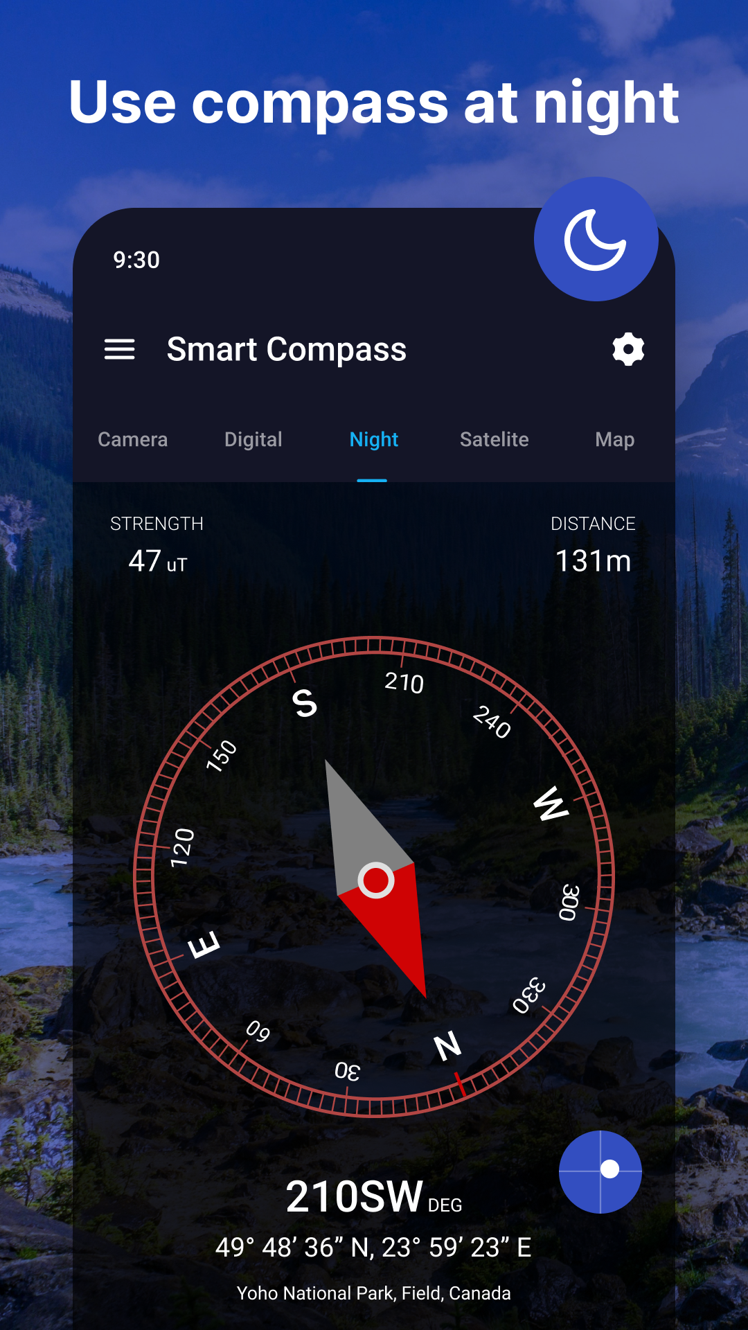 اسکرین شات 5 برنامه Compass app - Accurate Compass