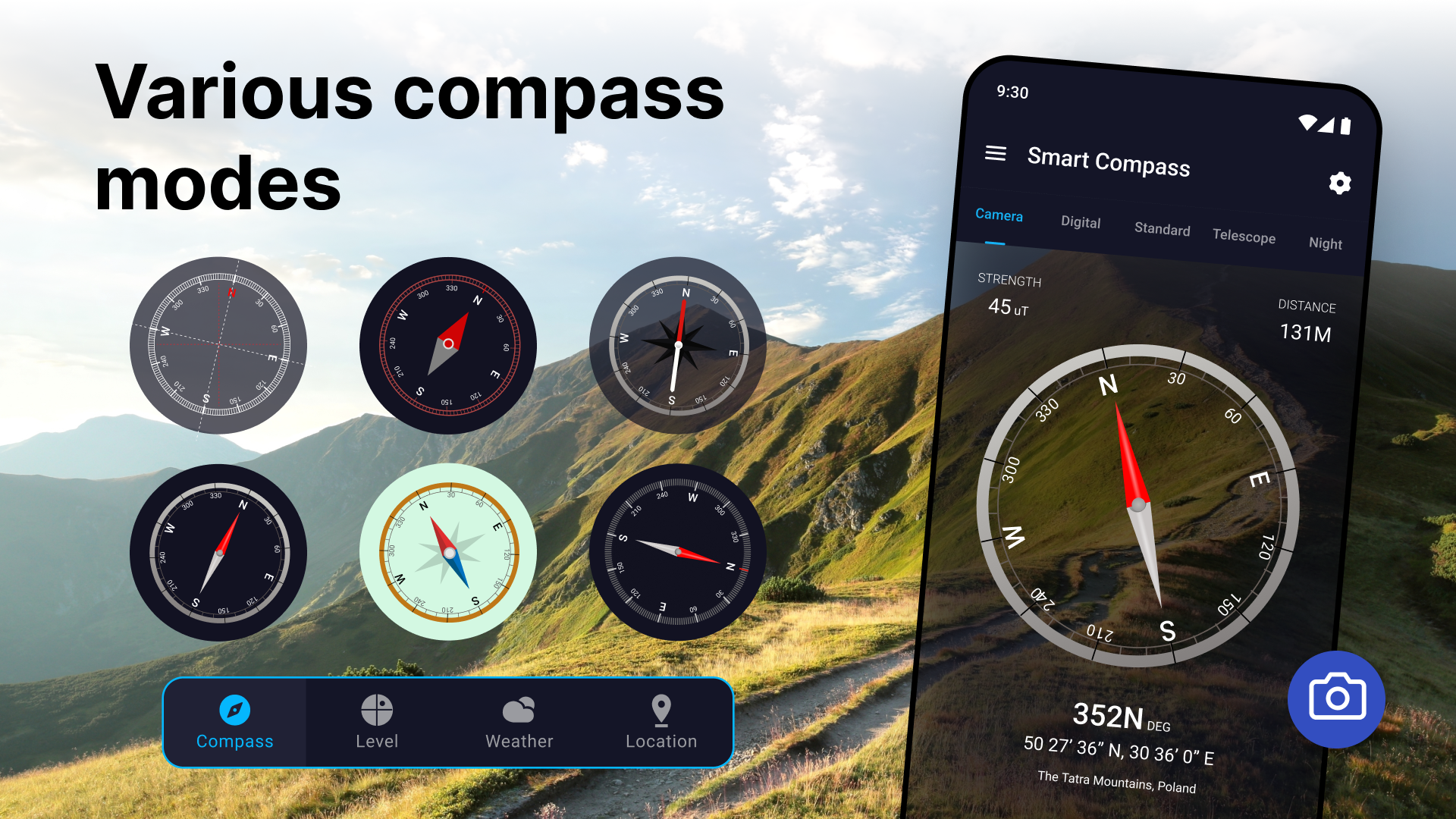 اسکرین شات 7 برنامه Compass app - Accurate Compass