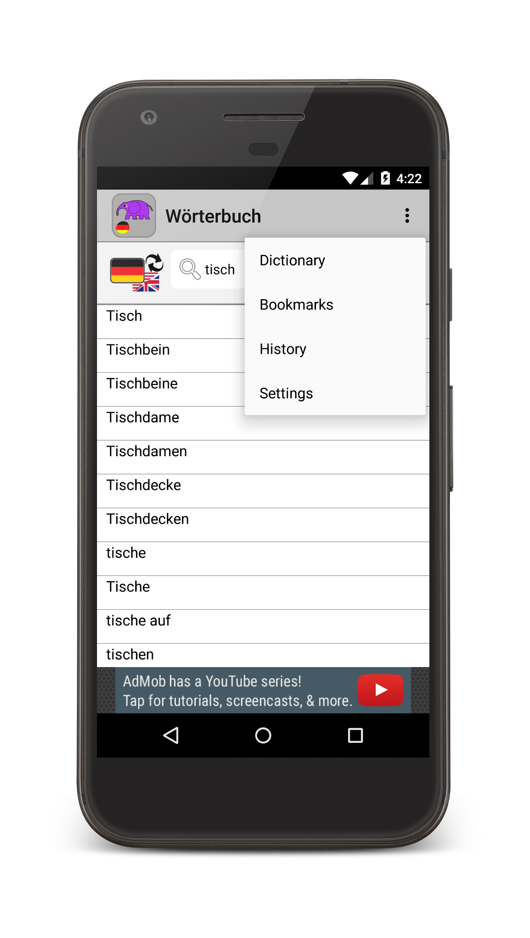 اسکرین شات 1 برنامه German Dictionary