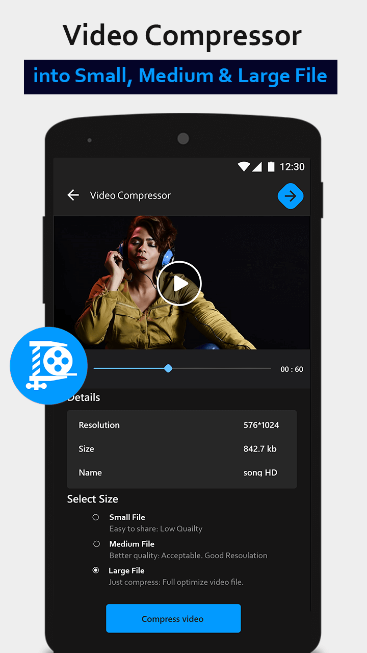 اسکرین شات 2 برنامه Video compressor: MP3 convert