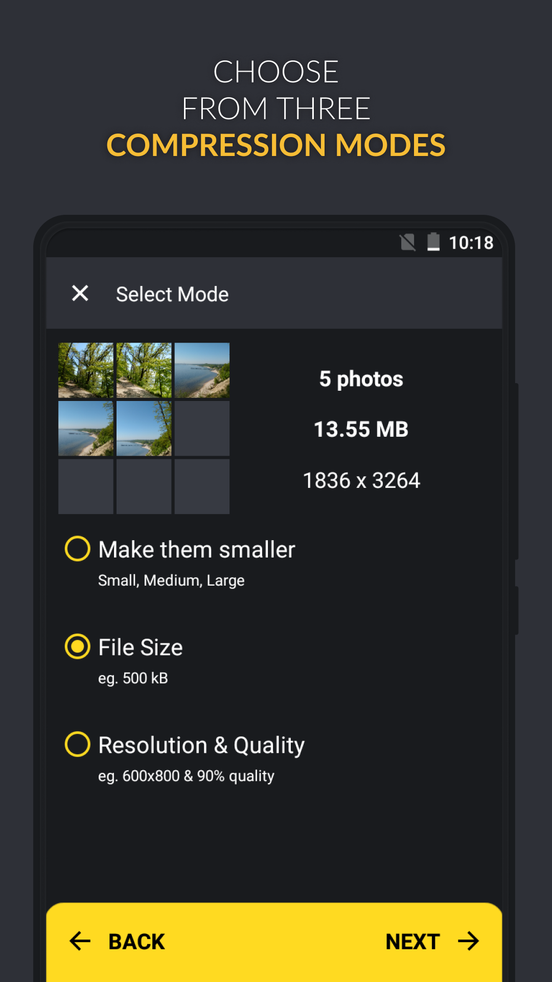 اسکرین شات 2 برنامه Puma: Photo Resizer Compressor