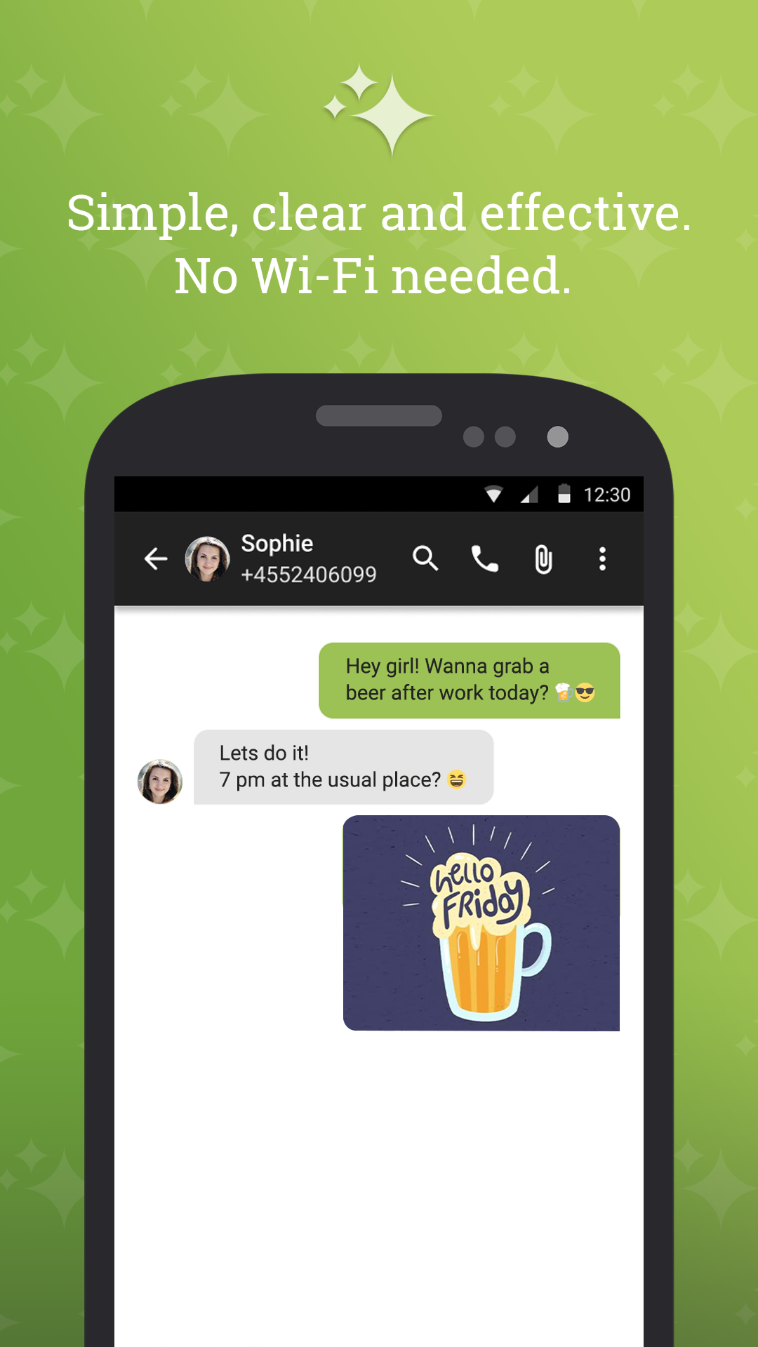 اسکرین شات 1 برنامه The Text Messenger App