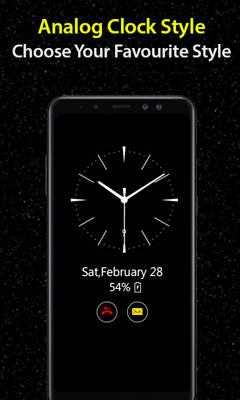 اسکرین شات 2 برنامه Time Clock on Screen-Always On