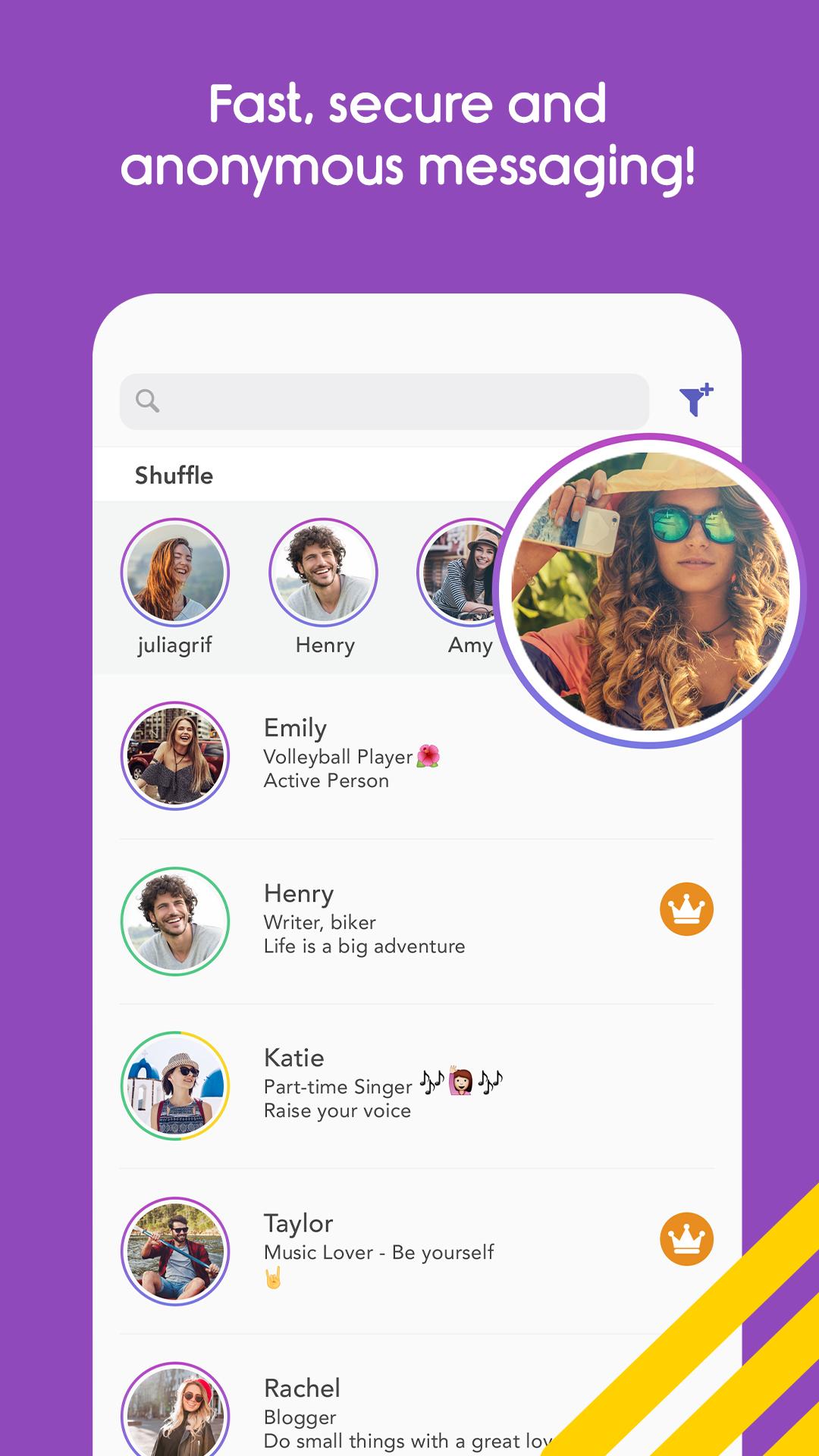 اسکرین شات 3 برنامه Connected2.me Chat Anonymously
