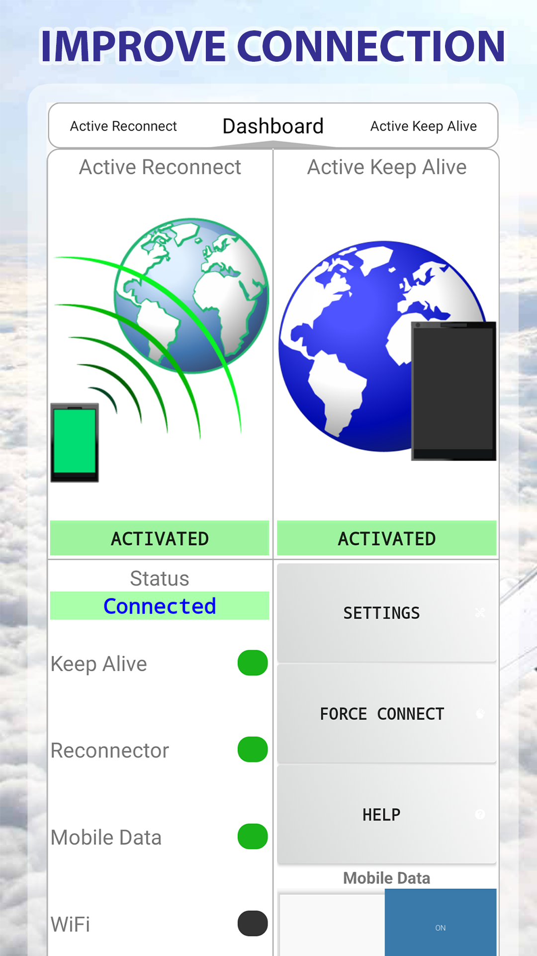 اسکرین شات 1 برنامه Connection Stabilizer Booster