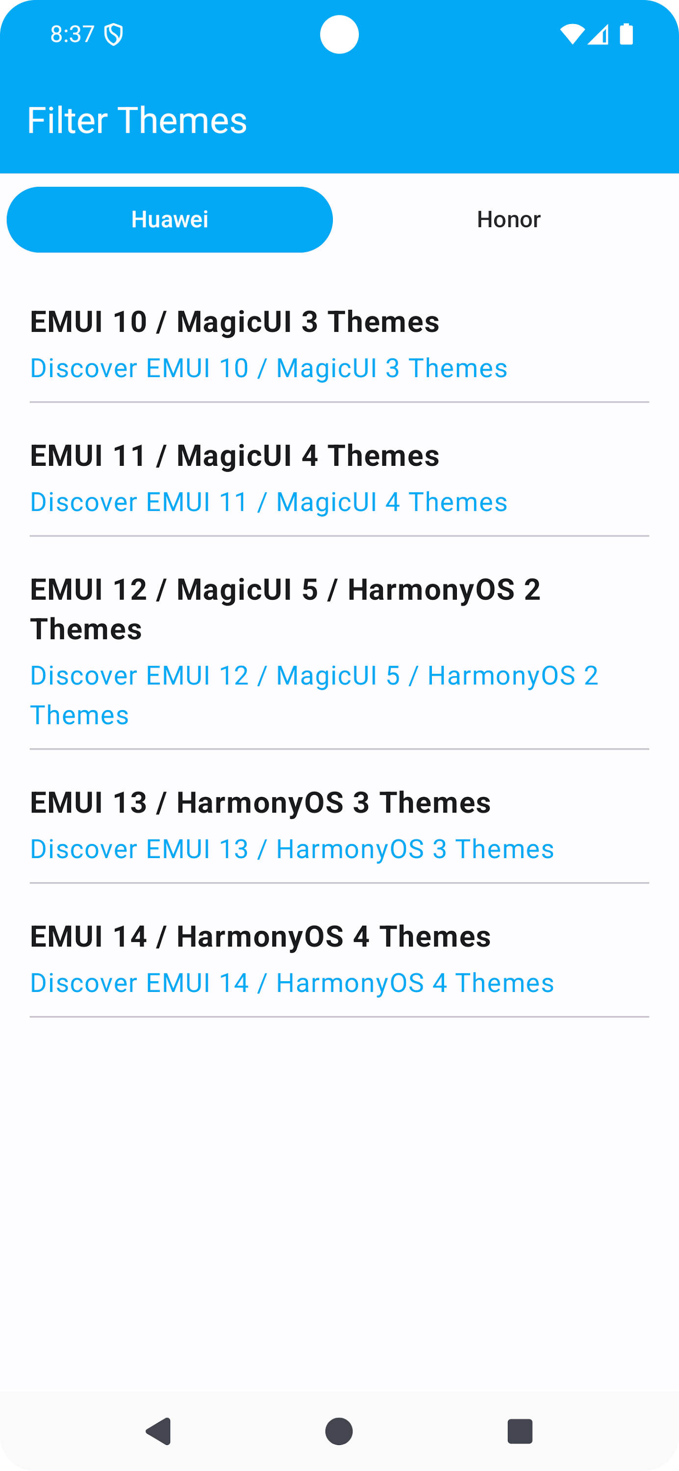 اسکرین شات 3 برنامه Themes for MagicOS & EMUI