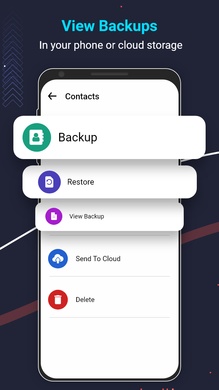 اسکرین شات 3 برنامه SMS Backup & Restore Contacts