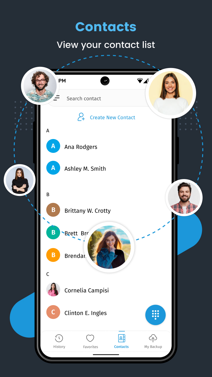 اسکرین شات 1 برنامه Contacts