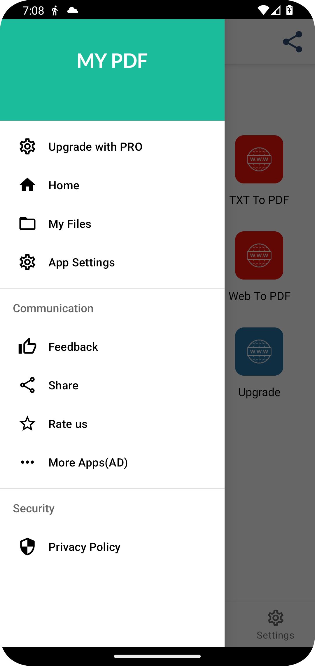 اسکرین شات 2 برنامه Text to pdf