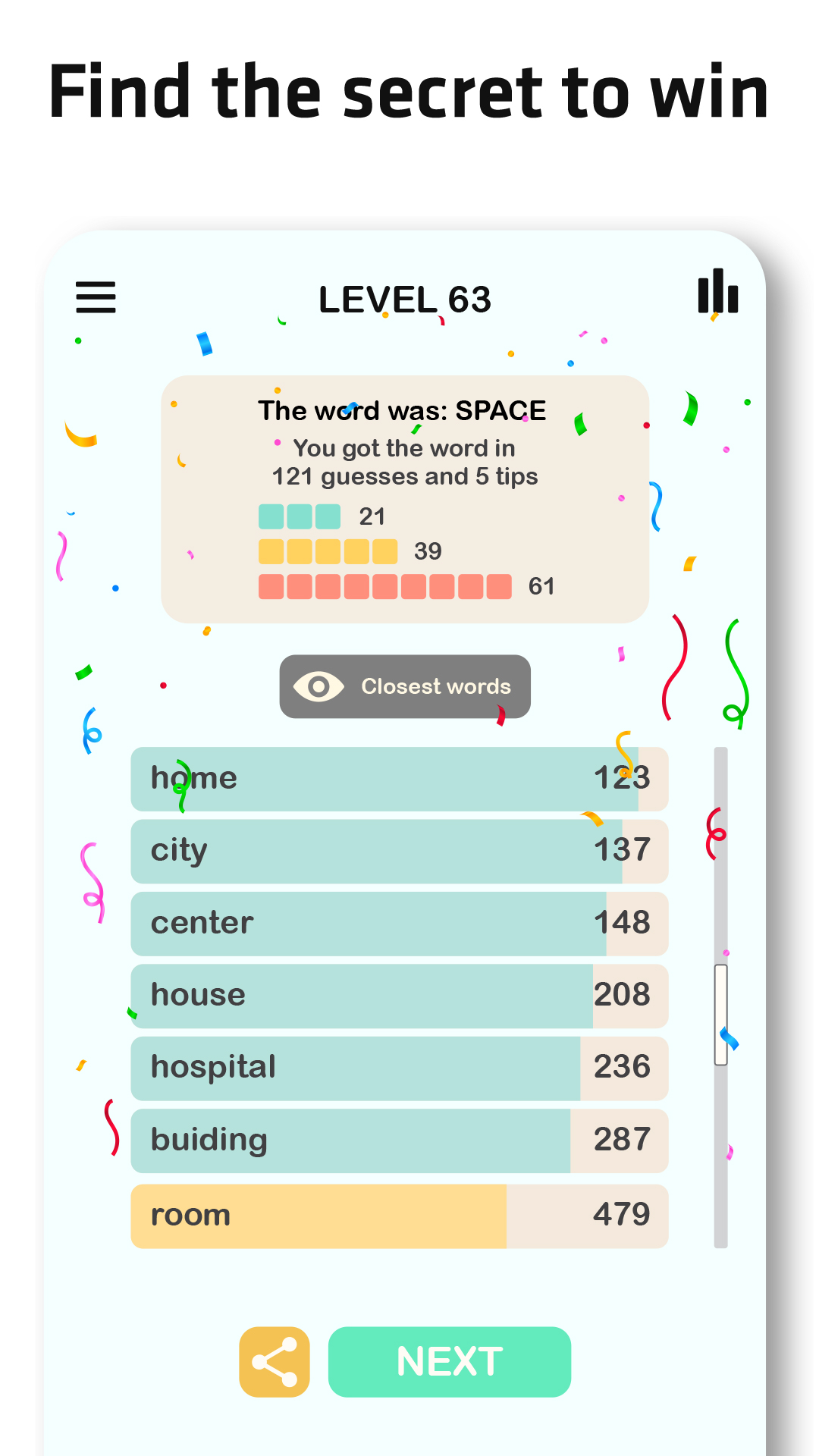 اسکرین شات بازی Contexto - Similar Word 3
