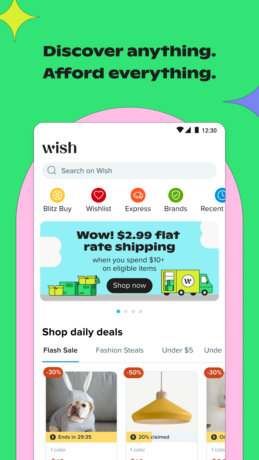 اسکرین شات 1 برنامه Wish: Shop and Save