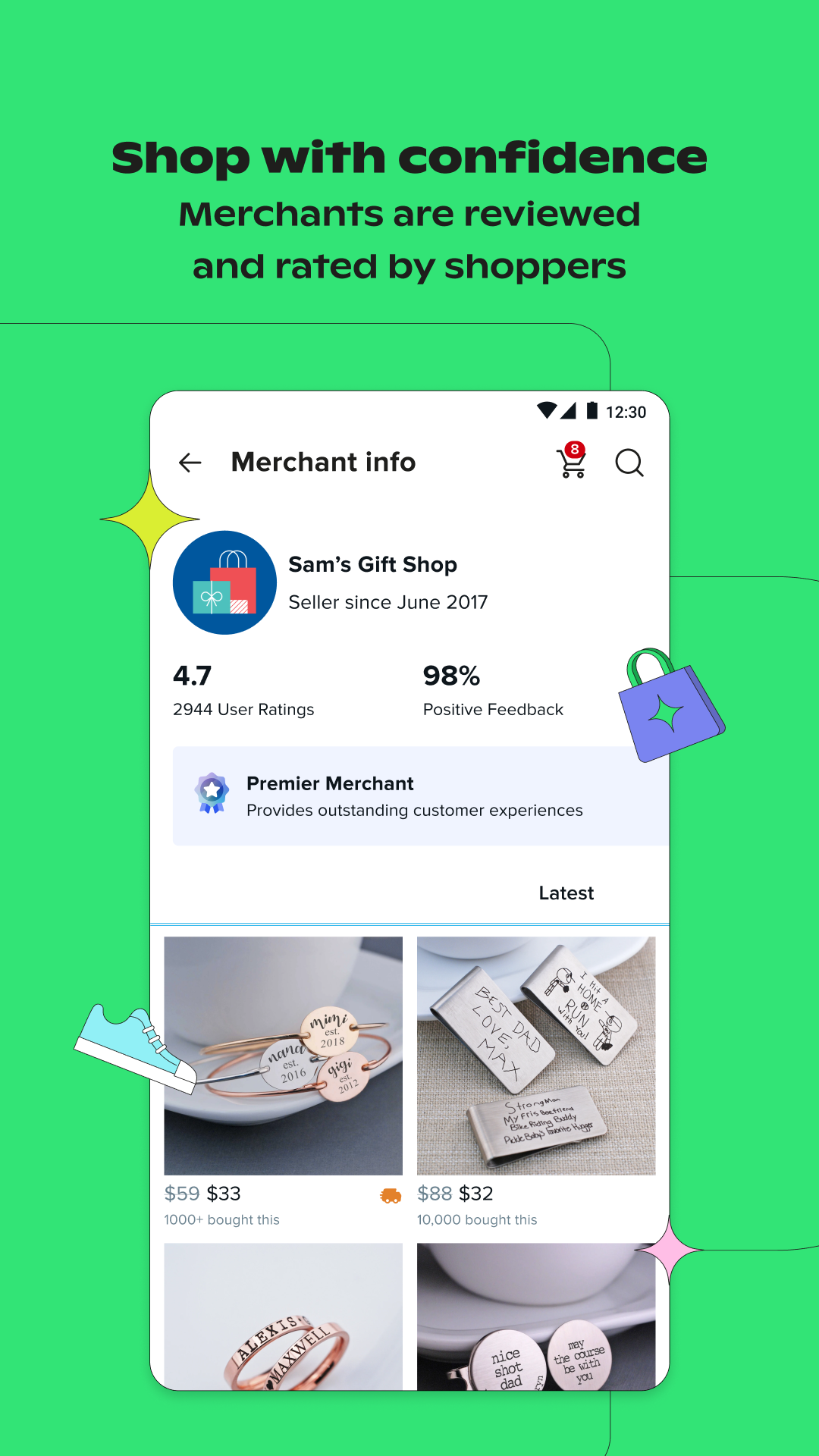 اسکرین شات 3 برنامه Wish: Shop and Save