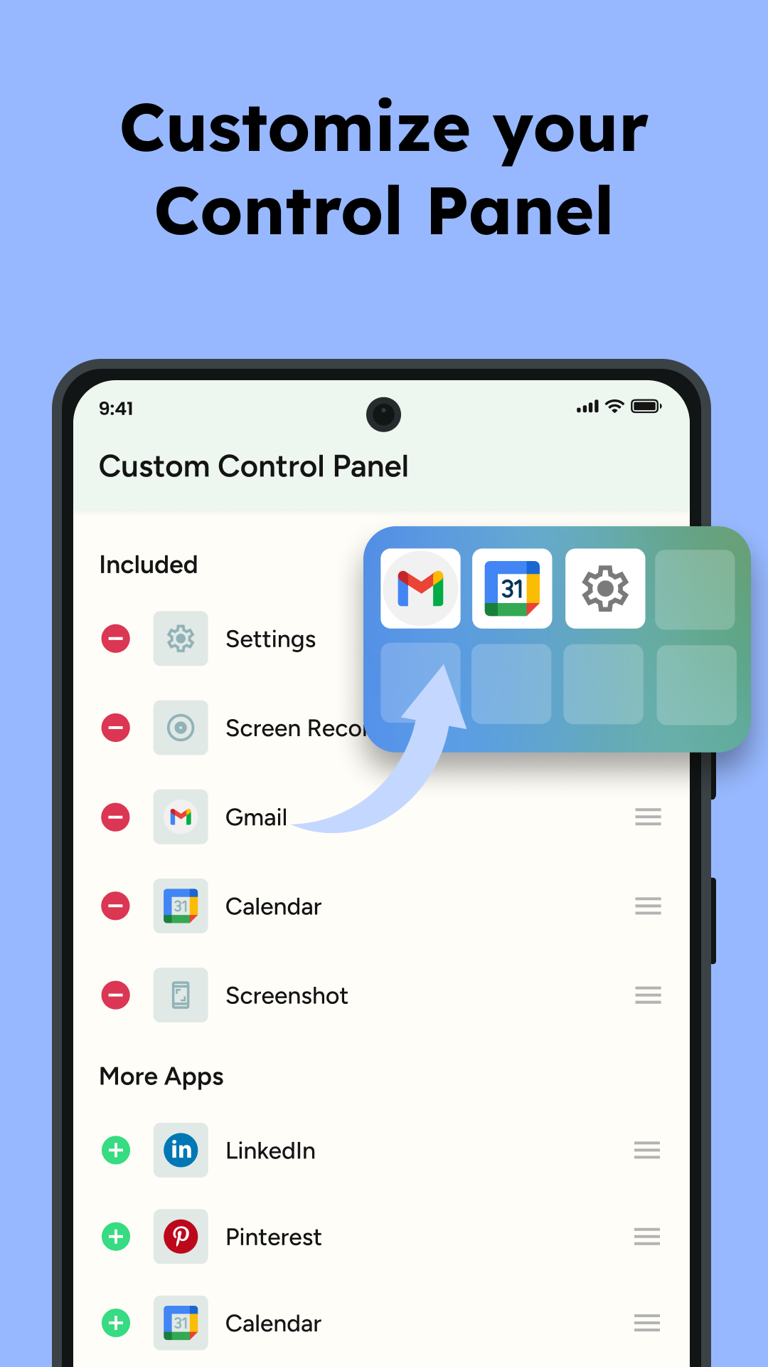 اسکرین شات 5 برنامه Control Panel Plus - Center