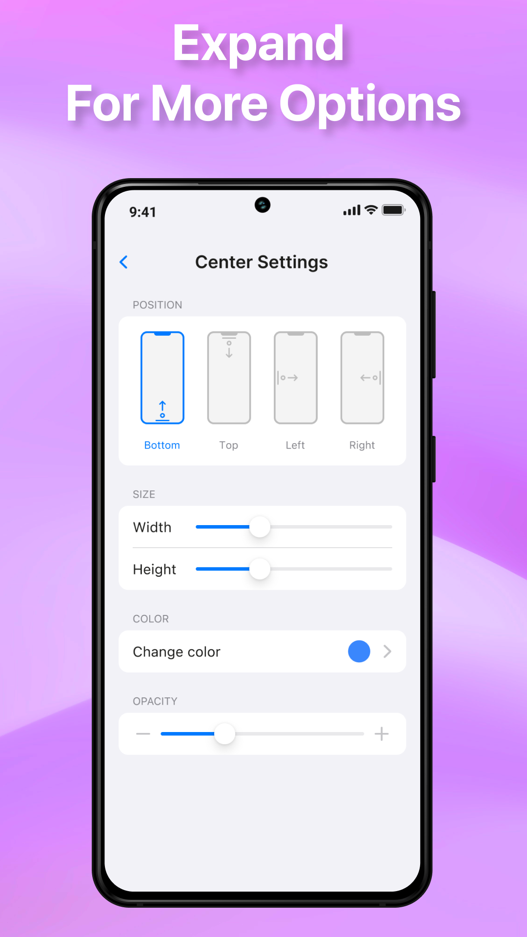 اسکرین شات 5 برنامه OS Control Center App