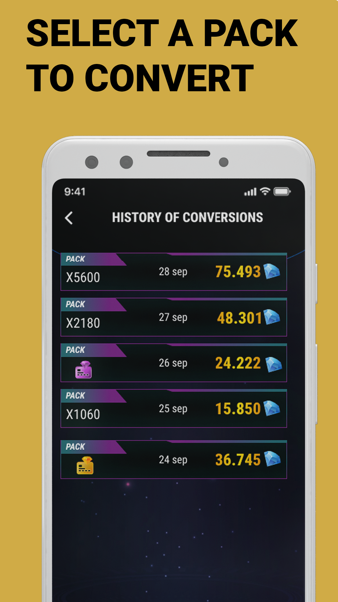 اسکرین شات 1 برنامه FFCalc | Diamonds Calc Convert